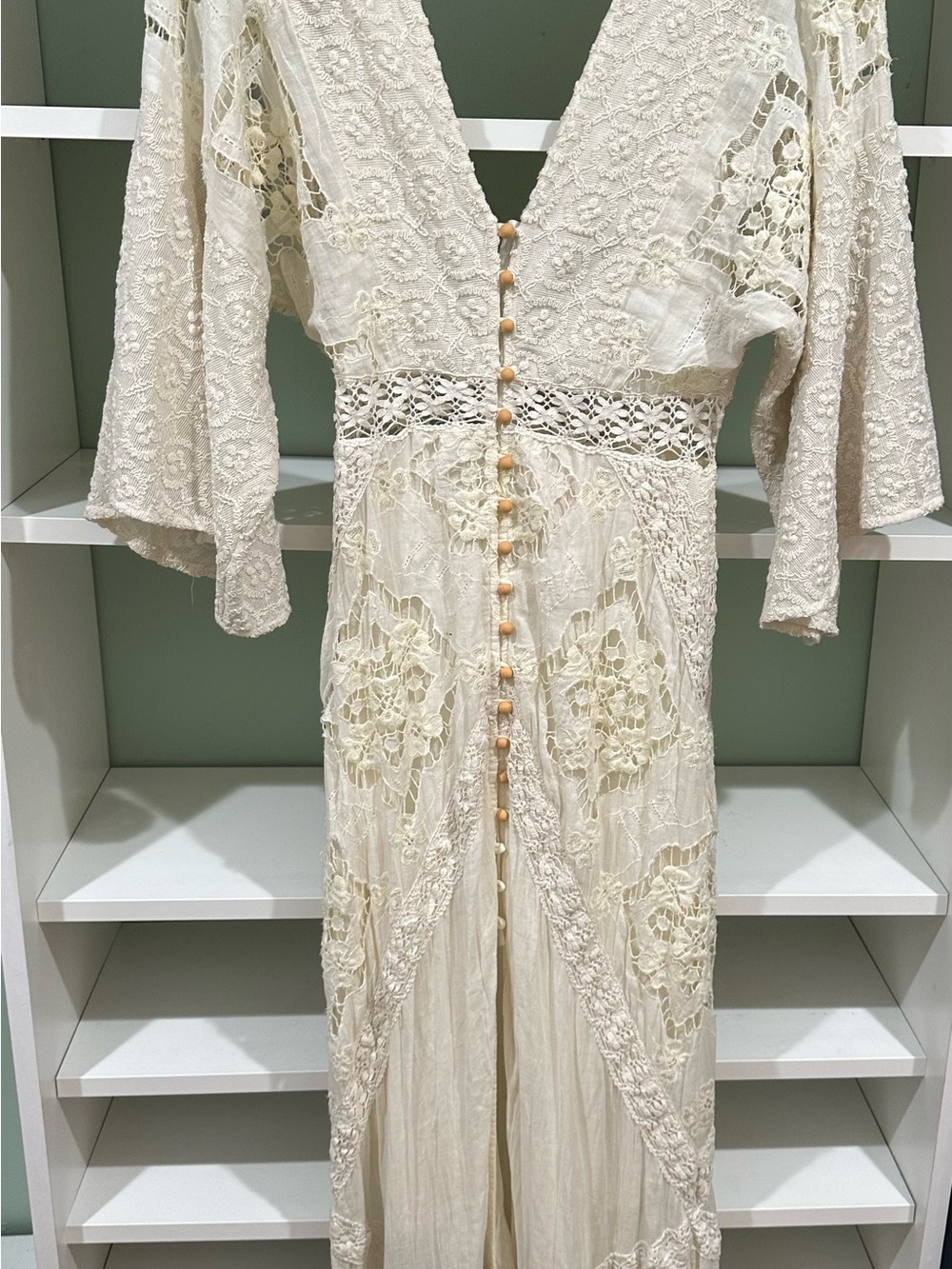 Free People Cream Lace Maxi Dress - Picture 3 of 5